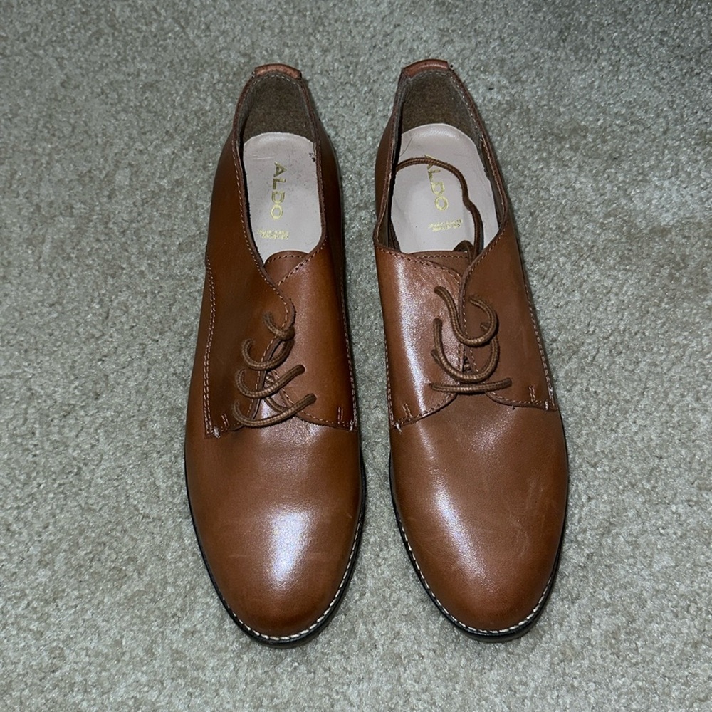 ALDO LEATHER OXFORD SHOES | 8.5W